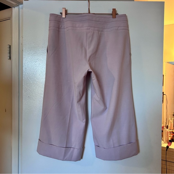 Lavender Purple Wide Waistband Cropped Pants Size 8 - Picture 2 of 8